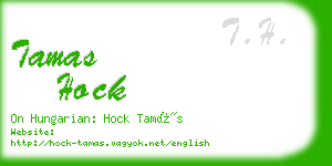 tamas hock business card